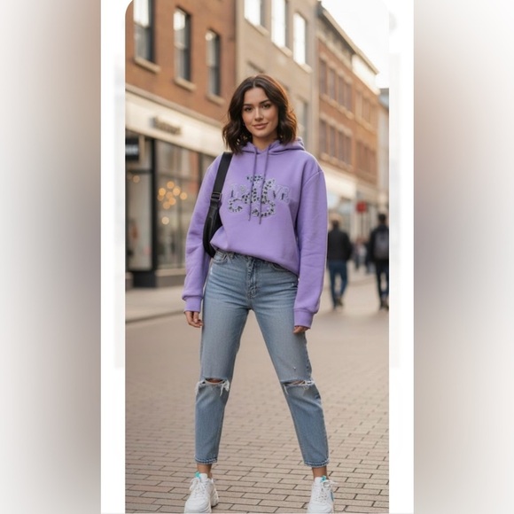 nali collection Tops - Nali Collection Lavender Hoodie